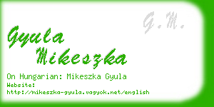 gyula mikeszka business card
